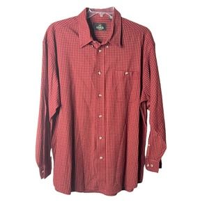 Men's Red Head XL Thick Red Flannel Shirt Long Sleeve Button Shirt